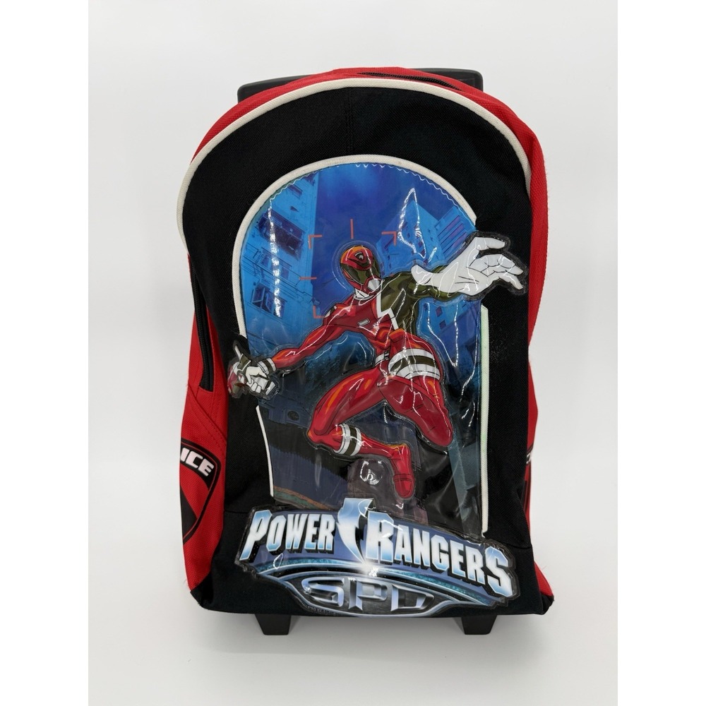 Power Rangers S.P.D. (Space Patrol Delta) Kids Red rolling school backpack